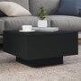 Voir la diapositive 1 : VIDAXL Table basse avec lumières LED noir 55x55x31 cm