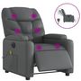 Voir la diapositive 2 : VIDAXL Fauteuil de massage inclinable electrique gris similicuir