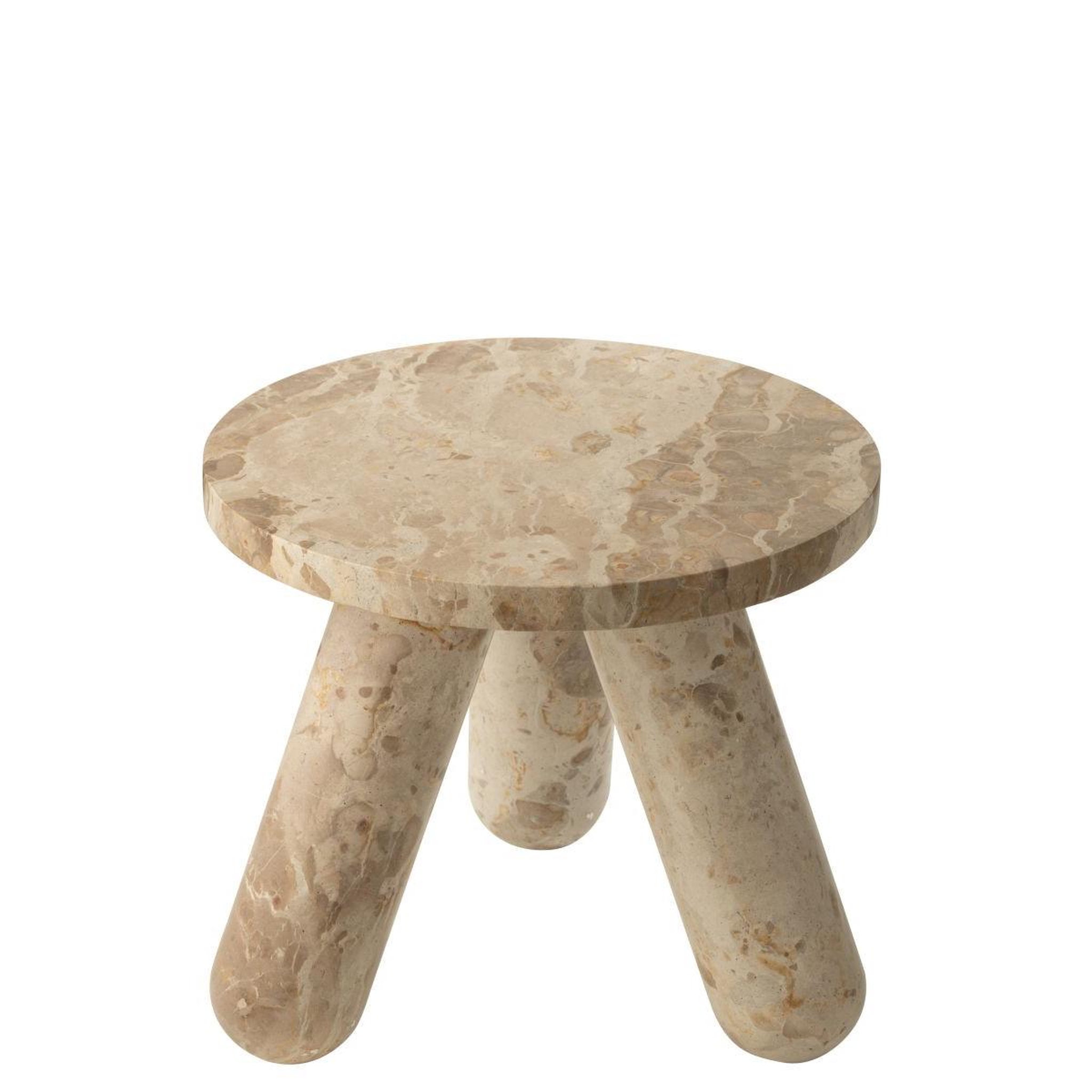 Voir la diapositive 4 : J-LINE Table d'appoint en marbre  chance  40cm beige