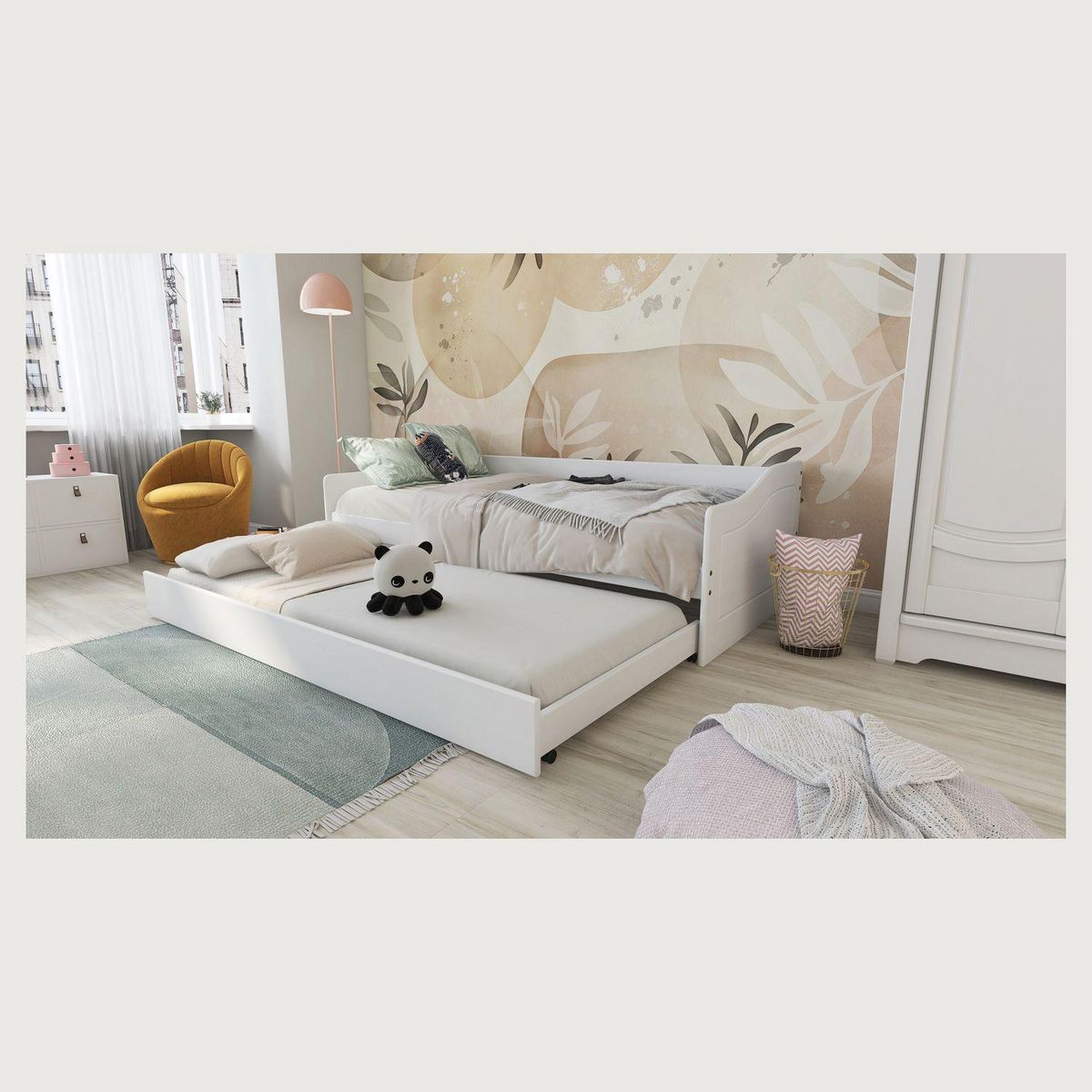 Lit banquette gigogne 90x200 cm ANDREA