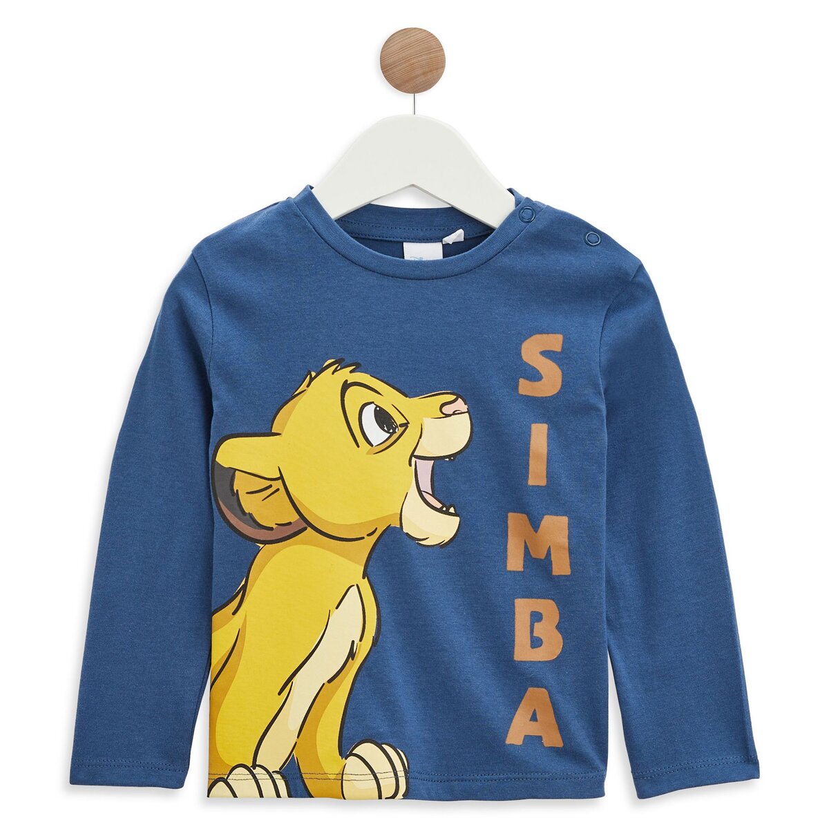 INEXTENSO T-shirt manches longues bleu bébé garçon LE ROI LION pas cher 