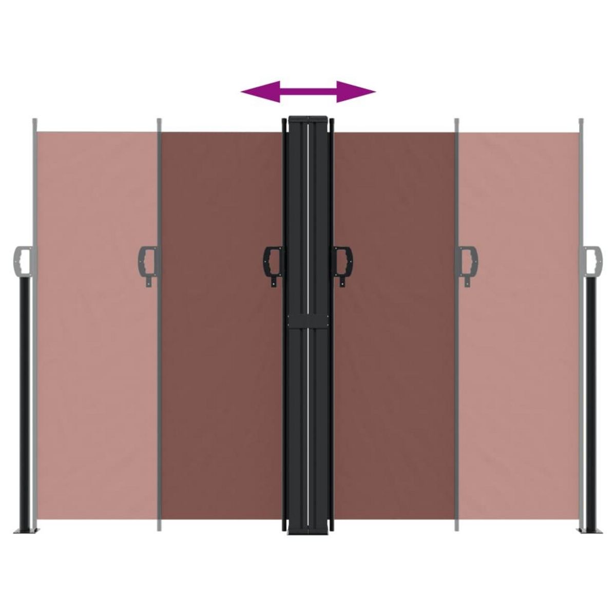 VIDAXL Auvent lateral retractable marron 180x1000 cm