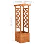 Voir la diapositive 6 : VIDAXL Jardiniere a treillis avec arche 49x39x130 cm Bois de sapin