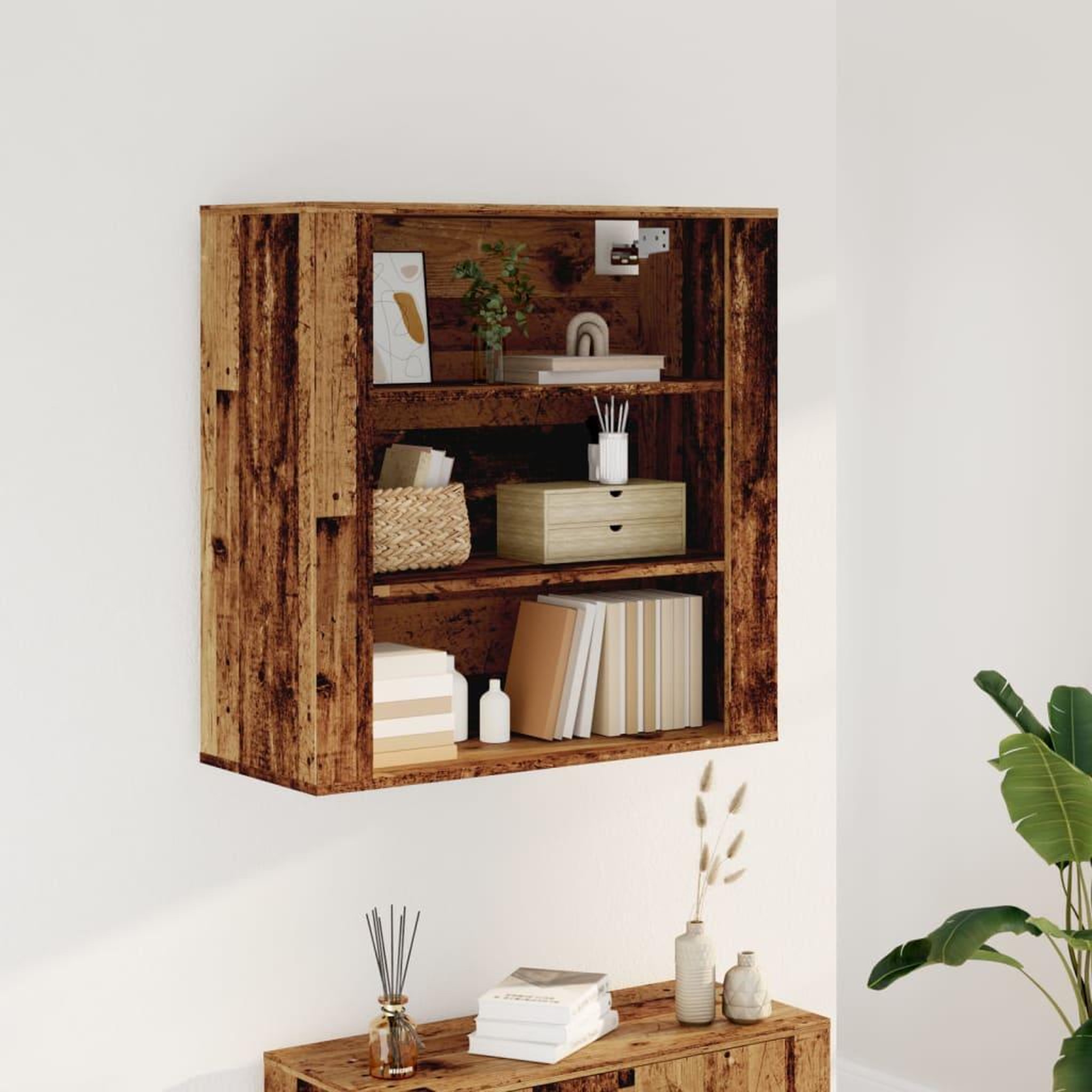VIDAXL Armoire murale vieux bois 80x33x80 cm bois d'ingenierie
