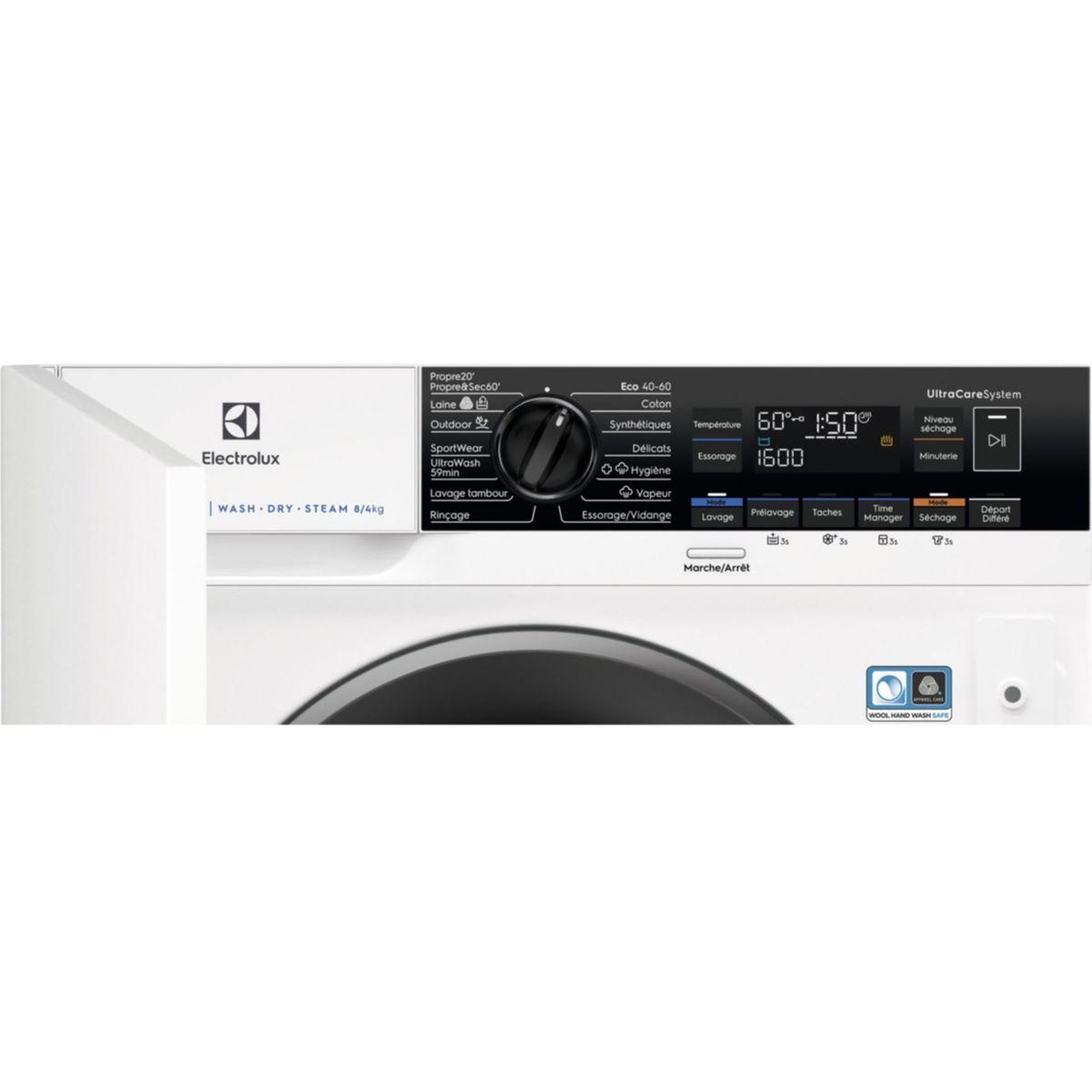 Voir la diapositive 2 : ELECTROLUX Lave linge séchant hublot encastrable ew8w3816bi