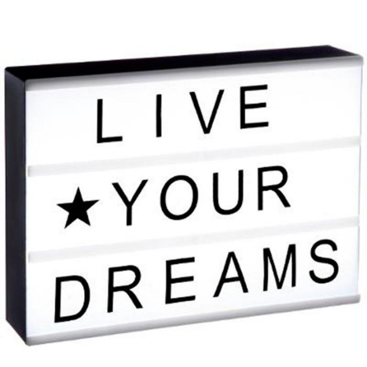 ATMOSPHERA Boîte à Message Lumineuse  Cinéma  30cm Noir