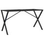 Voir la diapositive 2 : VIDAXL Pieds de table a manger cadre en X 140x60x73 cm acier