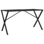 Voir la diapositive 2 : VIDAXL Pieds de table a manger cadre en X 140x60x73 cm acier