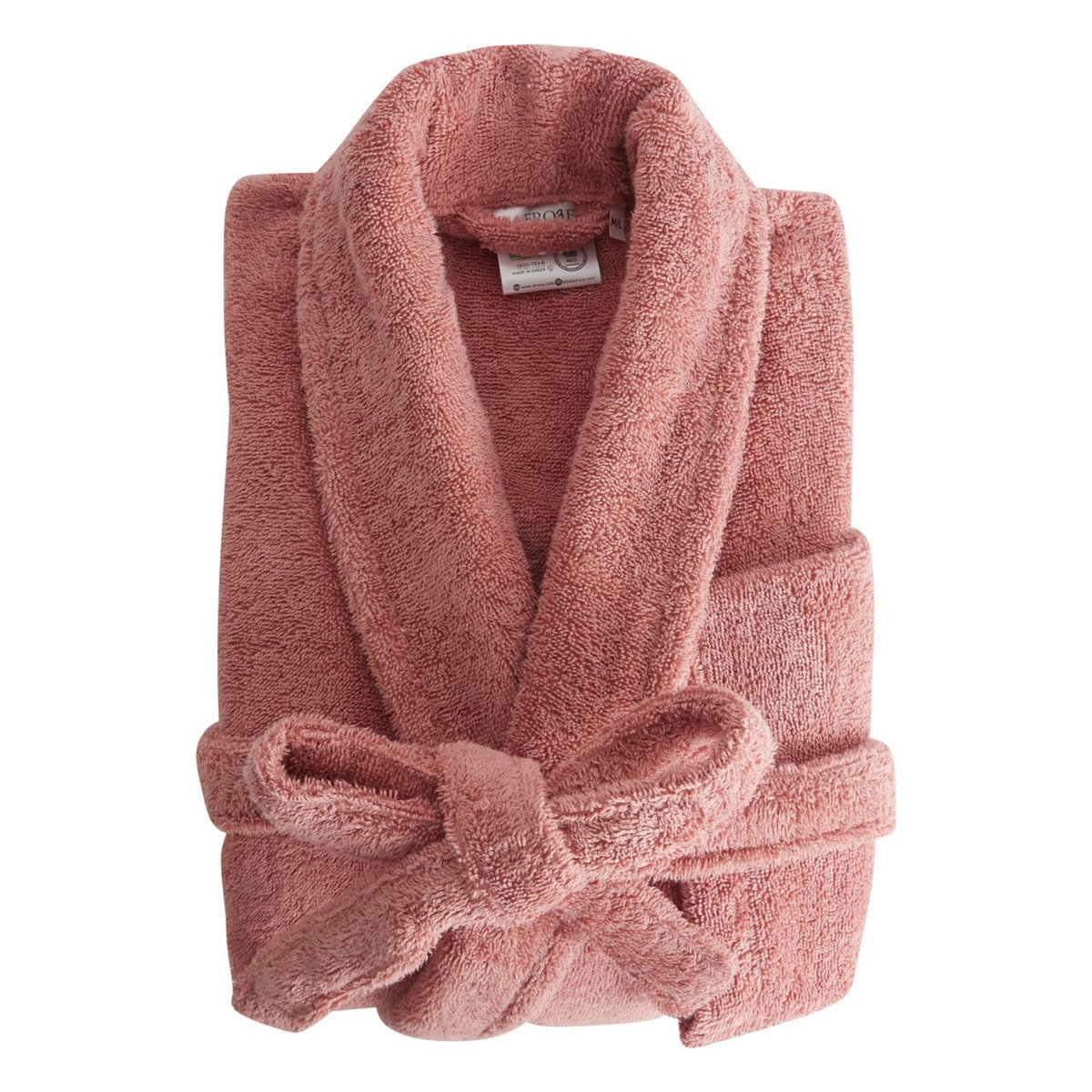 ACTUEL Peignoir col châle uni en coton 