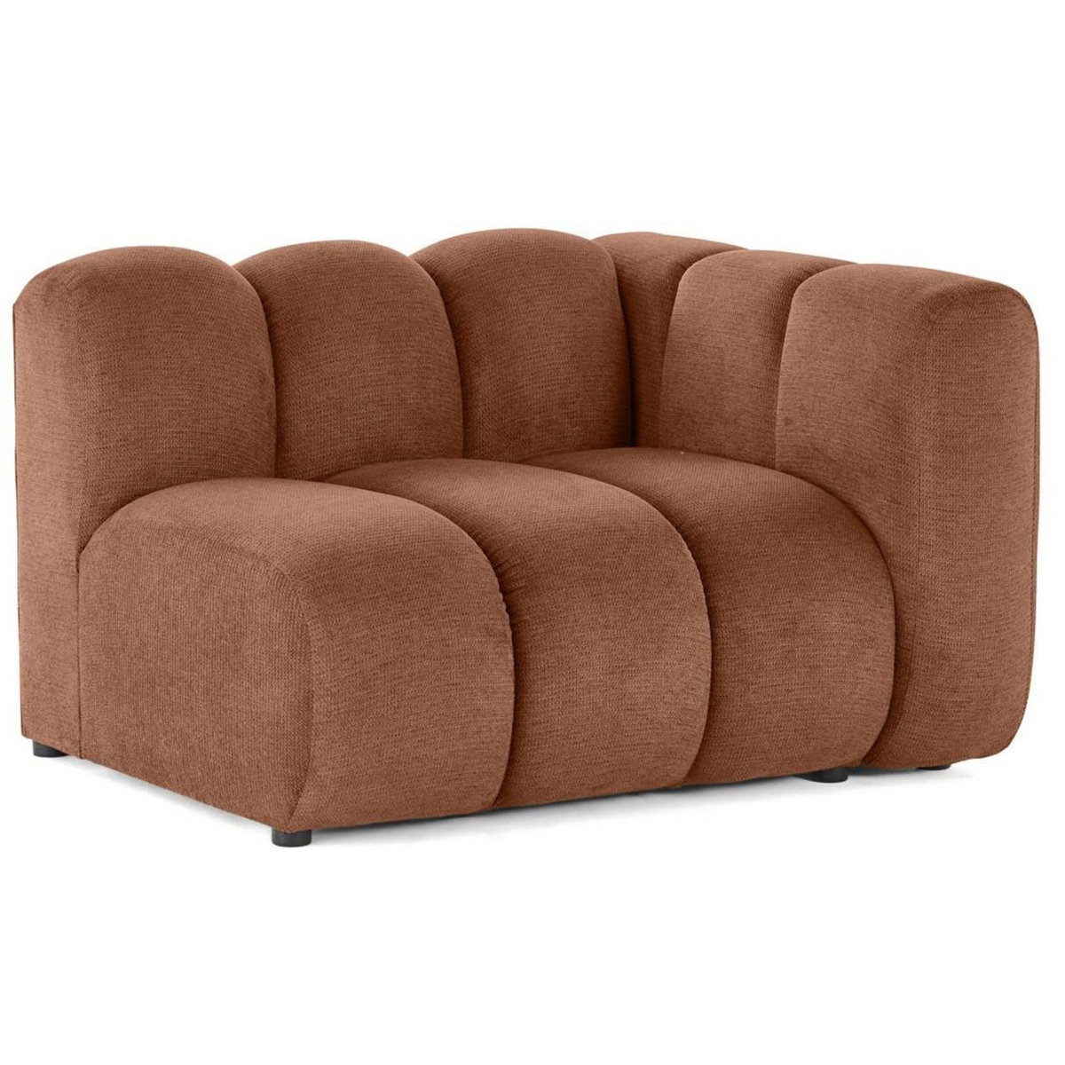 LISA DESIGN Debbie - module d'assise droit en tissu texturé