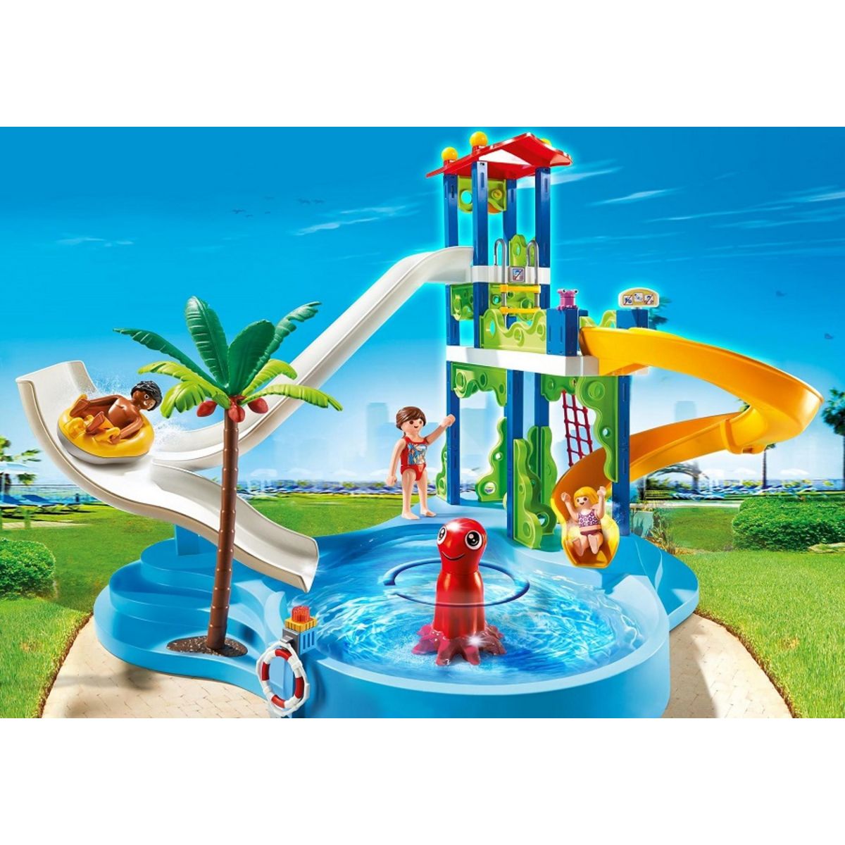 PLAYMOBIL 6669 - Parc aquatique avec toboggans géants