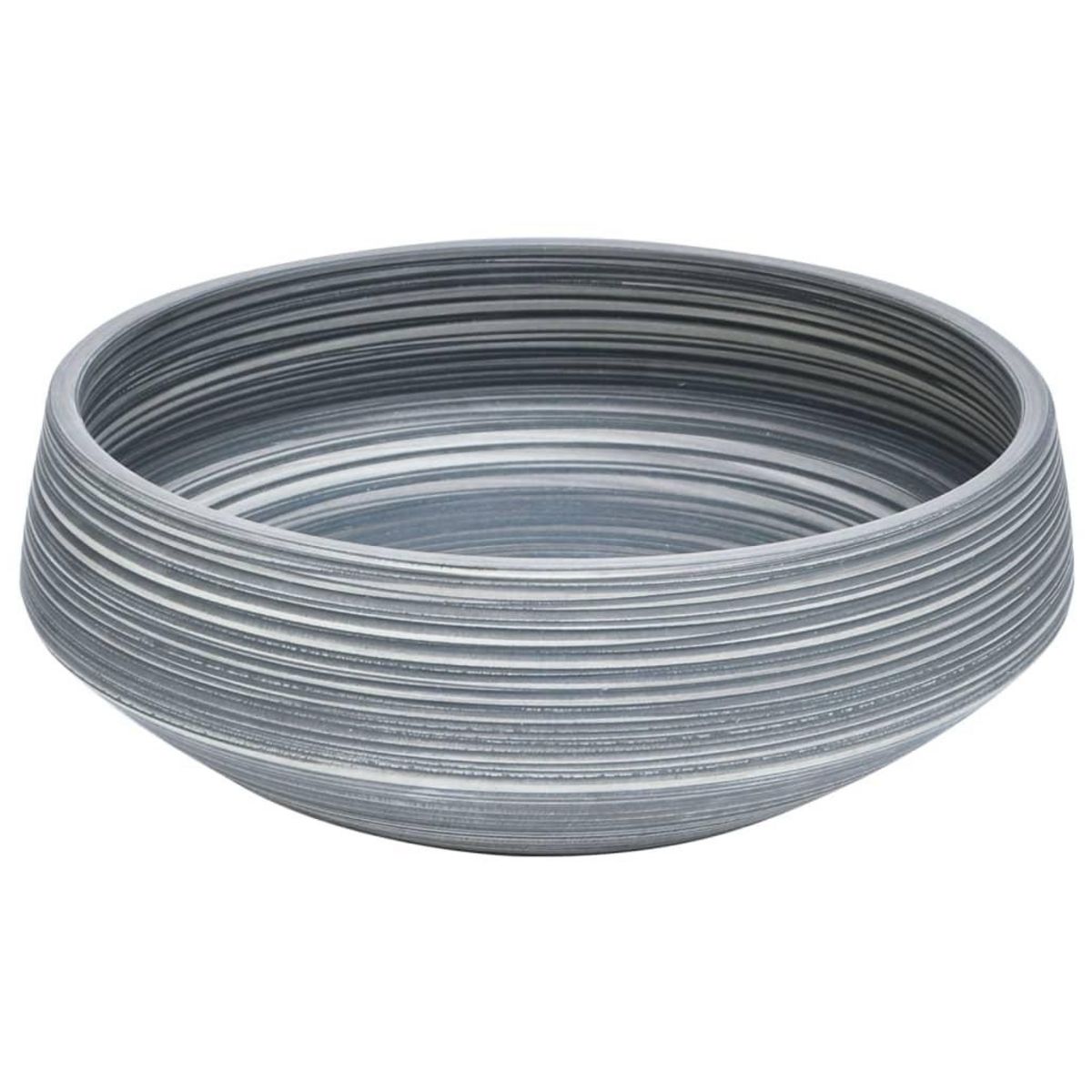 VIDAXL Vasque a poser gris rond Φ41x14 cm ceramique