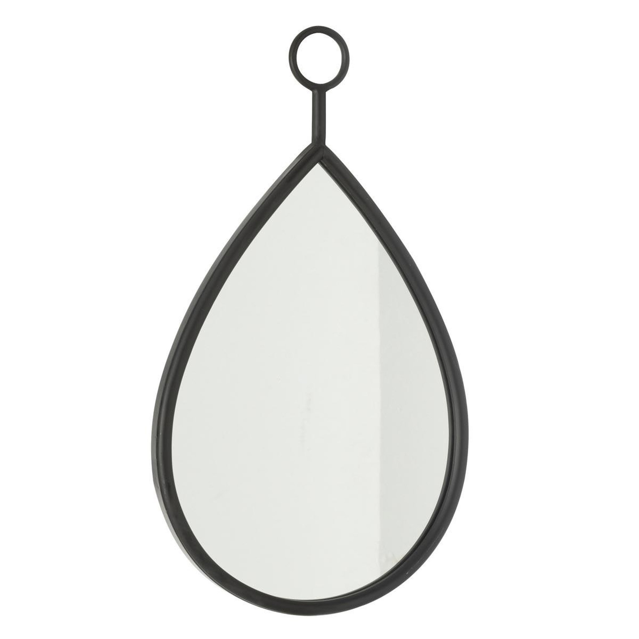 J-LINE Miroir mural design  drop  53cm noir