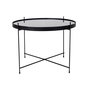 Voir la diapositive 1 : LISA DESIGN Glina - table basse ronde - métal et verre - 70 cm