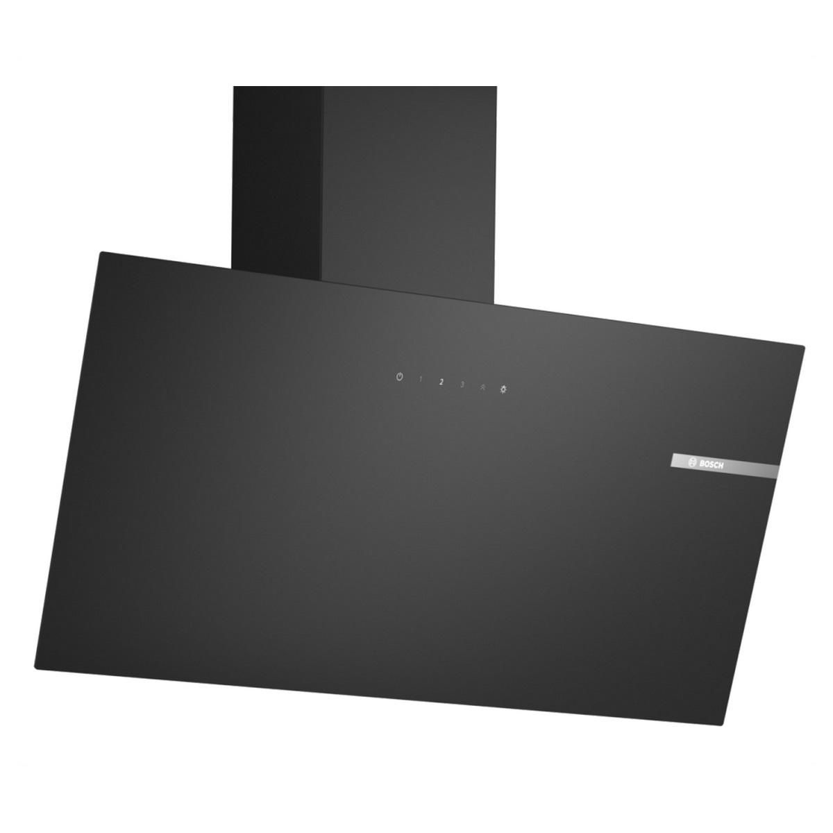 BOSCH Hotte décorative inclinée 80cm 550m3/h noir - DWK85DK60