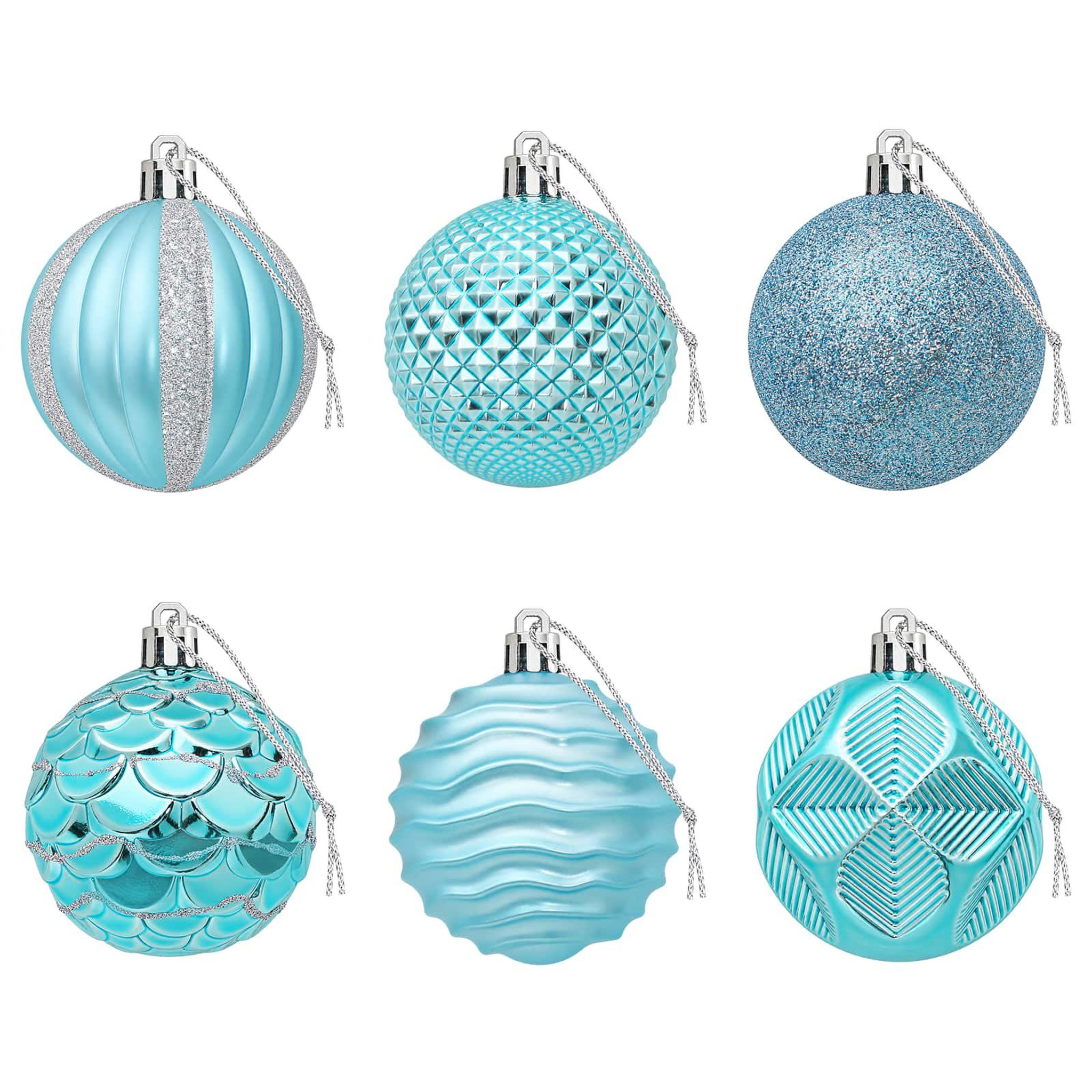 Voir la diapositive 5 : VIDAXL Ensemble de boules de Noël 36 pc Turquoise Diam. 6 cm