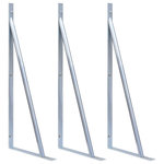 VIDAXL Supports pour poteau de cloture 3 pcs Acier galvanise
