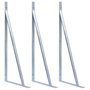 Voir la diapositive 1 : VIDAXL Supports pour poteau de cloture 3 pcs Acier galvanise