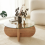 Voir la diapositive 2 : CONCEPT USINE Table basse en bois et plateau en verre RIBE