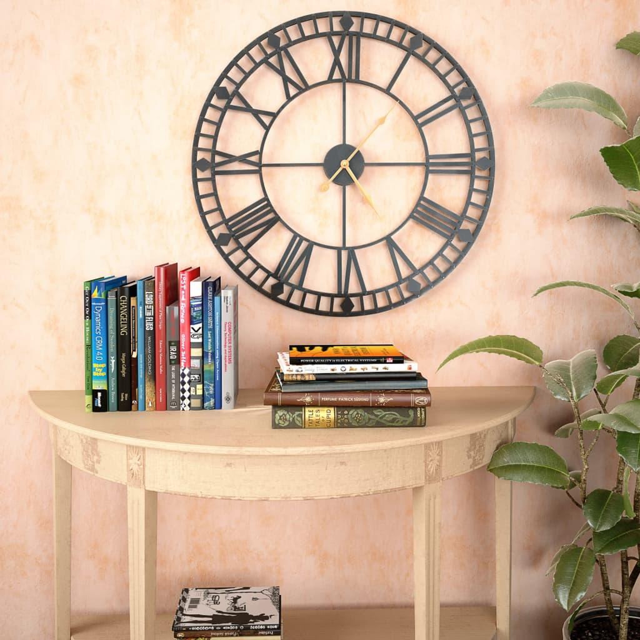 Voir la diapositive 2 : VIDAXL Horloge murale vintage avec mouvement a quartz metal 60 cm xxl