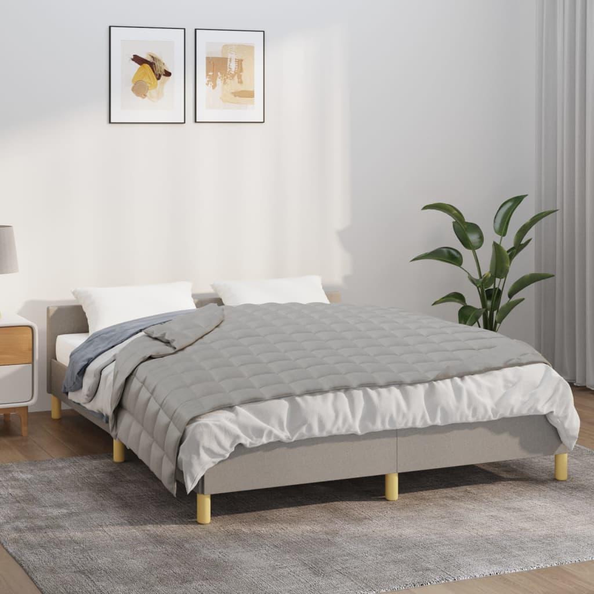 VIDAXL Couverture lestee Gris 135x200 cm 6 kg Tissu