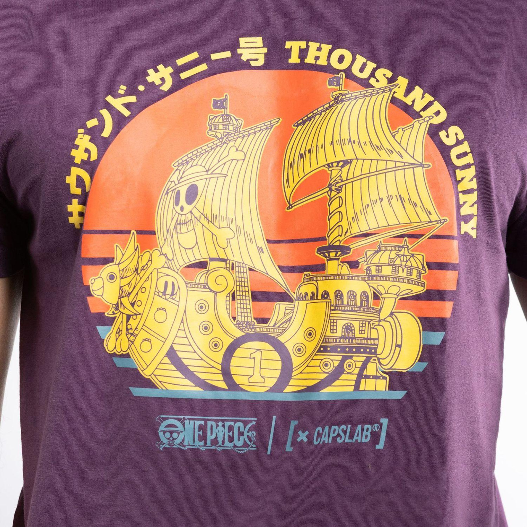 Voir la diapositive 2 : CAPSLAB T-shirt homme regular fit avec print one piece sunny