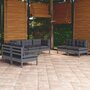 VIDAXL Salon de jardin 7 pcs avec coussins Bois de pin massif