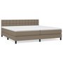 Voir la diapositive 2 : VIDAXL Sommier a lattes de lit avec matelas Taupe 200x200 cm Tissu