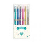 Djeco 6 Stylos Gel Pailletes coloris assortis