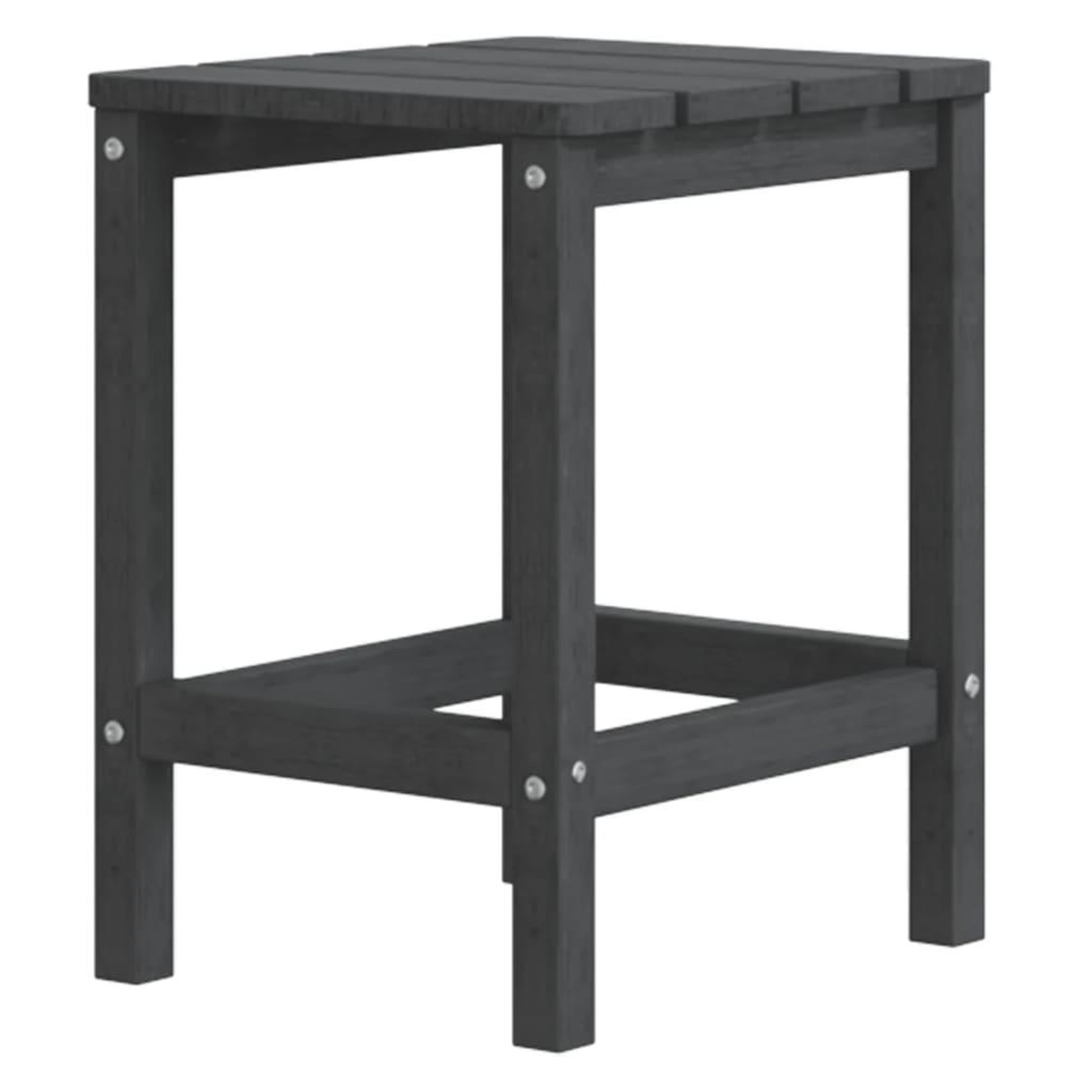 Voir la diapositive 2 : VIDAXL Table de jardin Adirondack Anthracite 38x38x46 cm PEHD