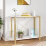 Voir la diapositive 1 : VIDAXL Table console Blanc 110x38x75 cm Bois d'ingenierie
