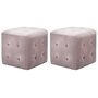 Voir la diapositive 1 : VIDAXL Tables de chevet 2 pcs Rose 30x30x30 cm Tissu velours