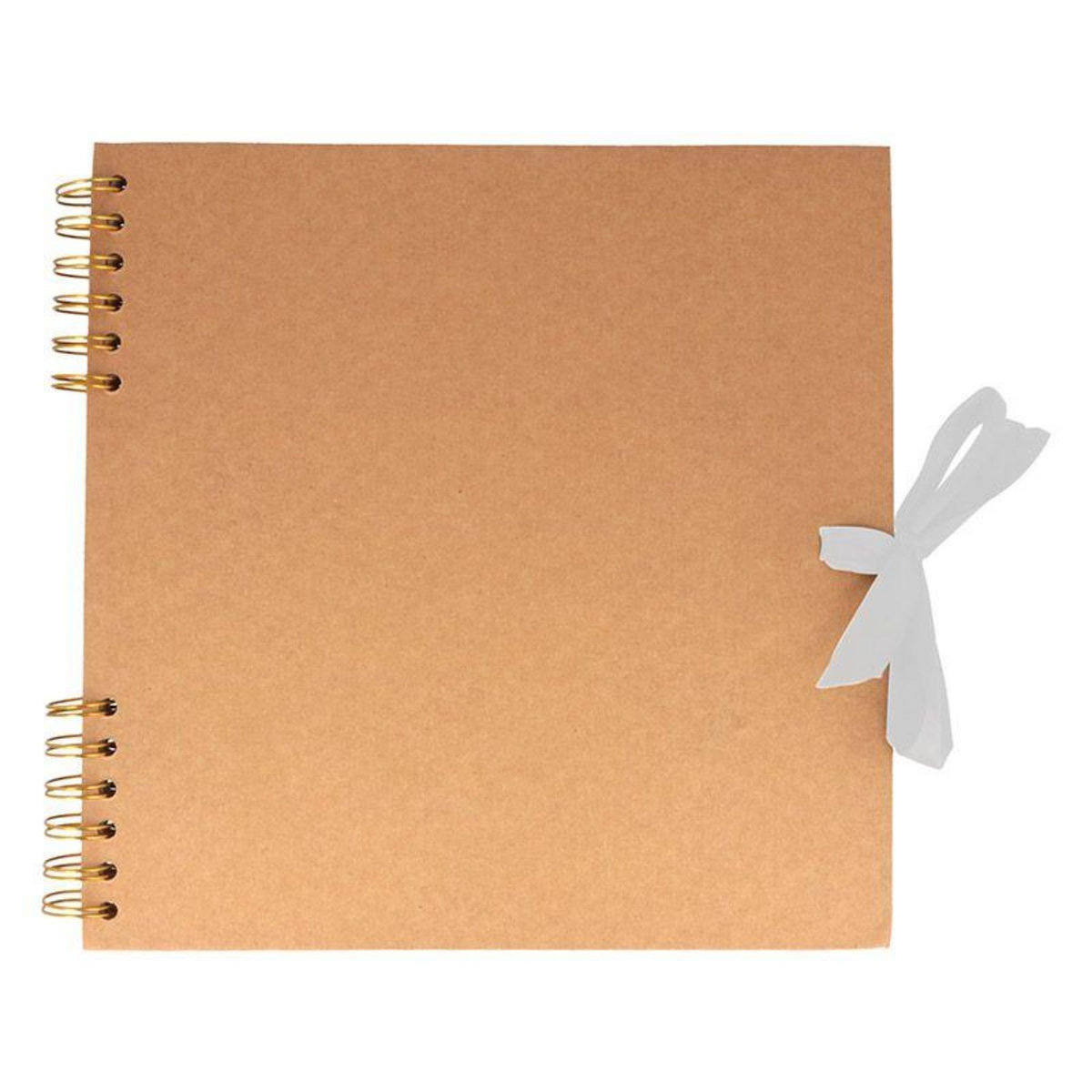 Artemio Album kraft à spirale 40 pages blanches 25 x 25 cm