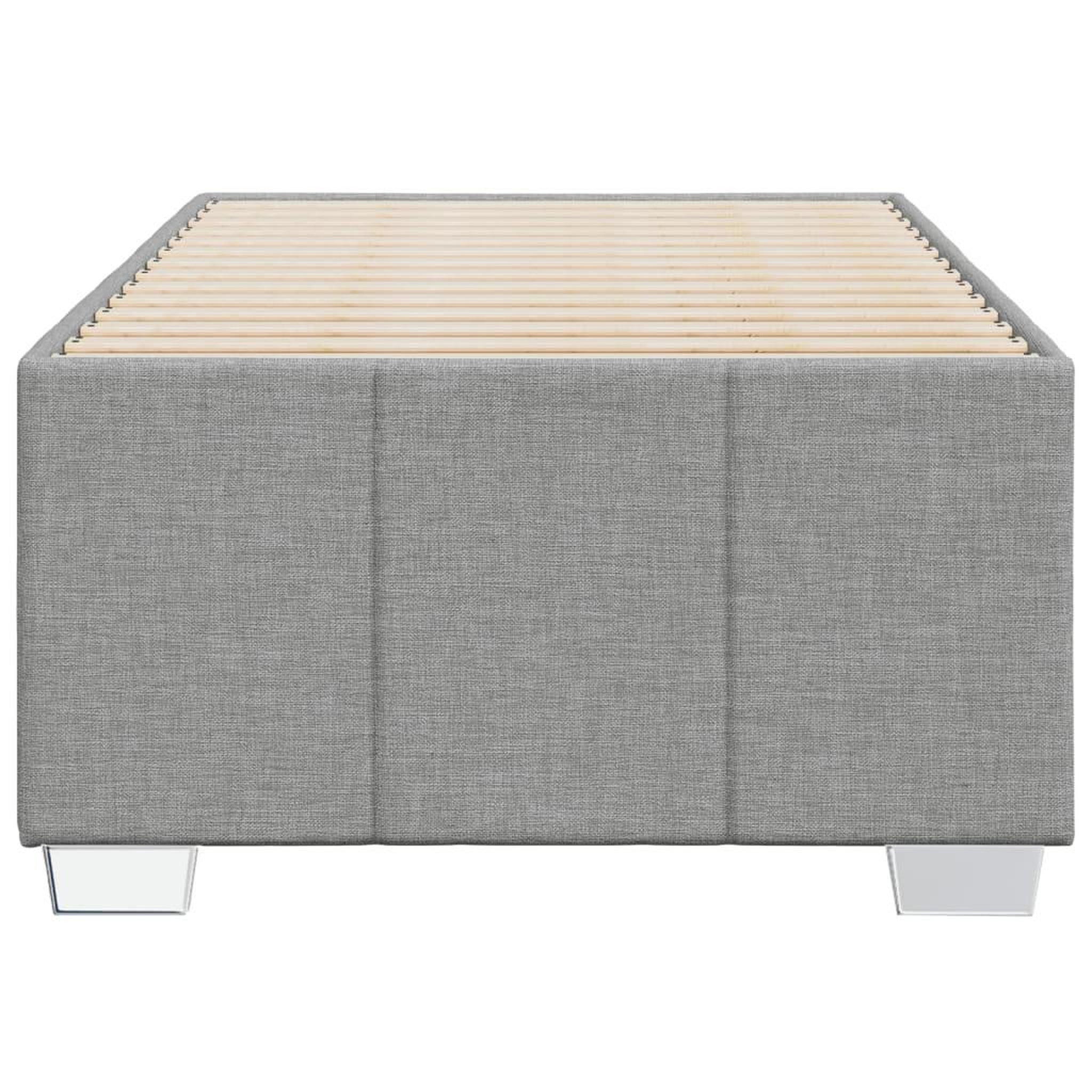 Voir la diapositive 4 : VIDAXL Cadre de lit sans matelas gris clair 90x190 cm tissu