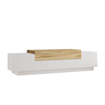 CONCEPT USINE Meuble TV design blanc et bois 160 cm MELO