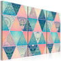 Voir la diapositive 1 : Paris Prix Tableau Imprimé 3 Panneaux  Oriental Triangles