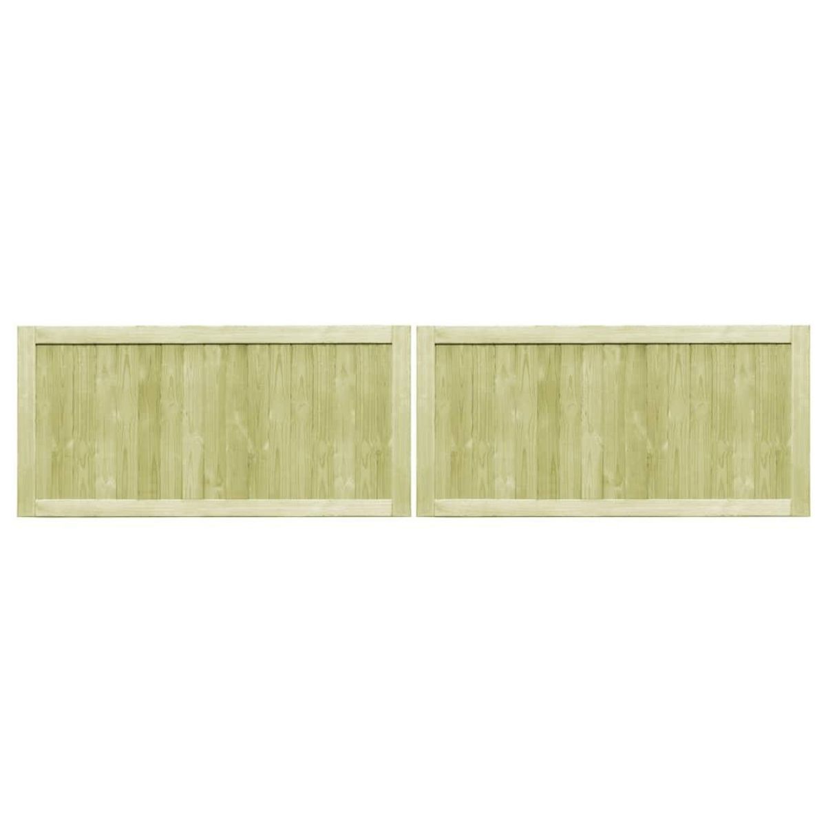 VIDAXL Portillons de jardin 2 pcs Bois de pin impregne 300x75 cm