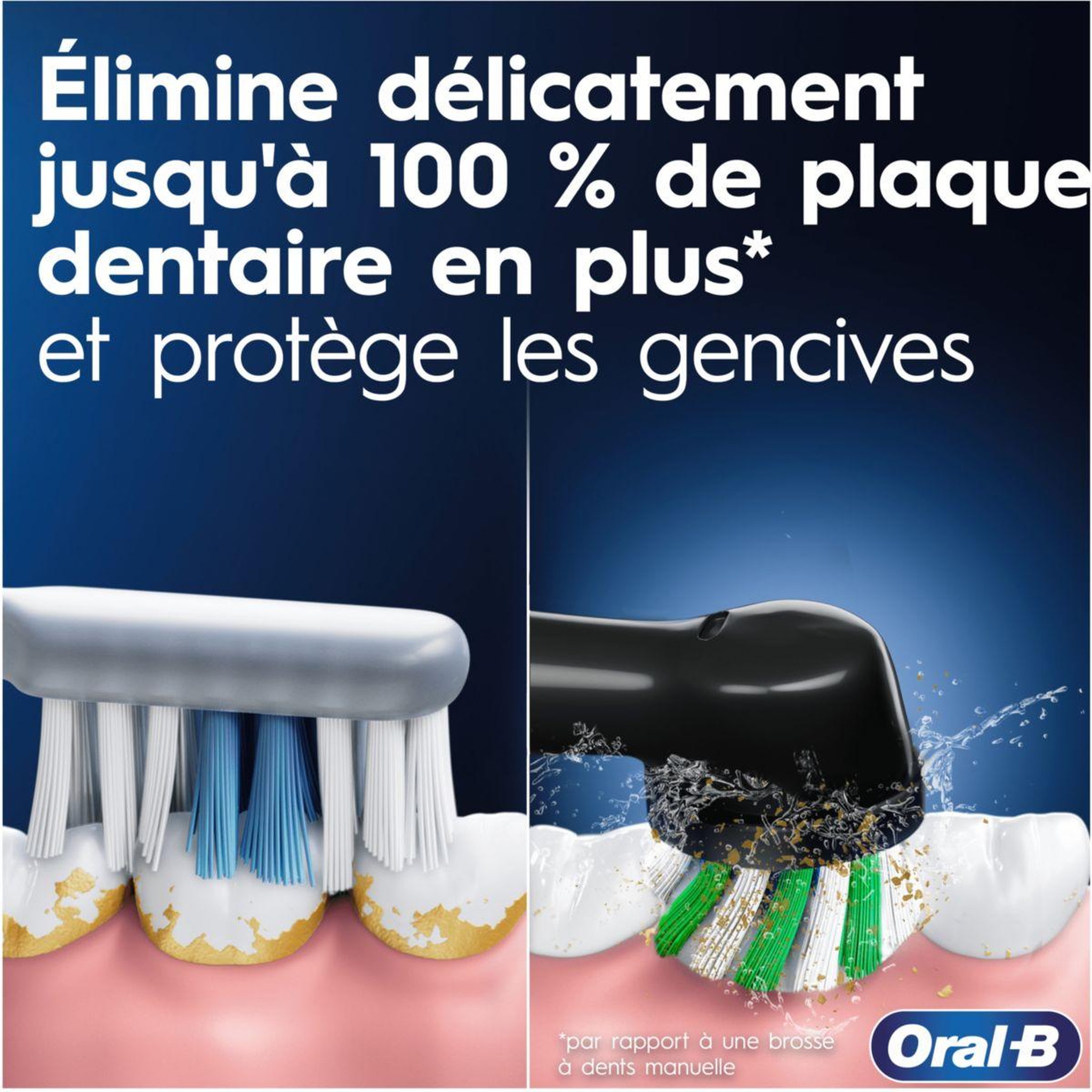 Voir la diapositive 2 : ORAL B Brosse à dents électrique Pro 3900 DUO - Noire Et Blanche