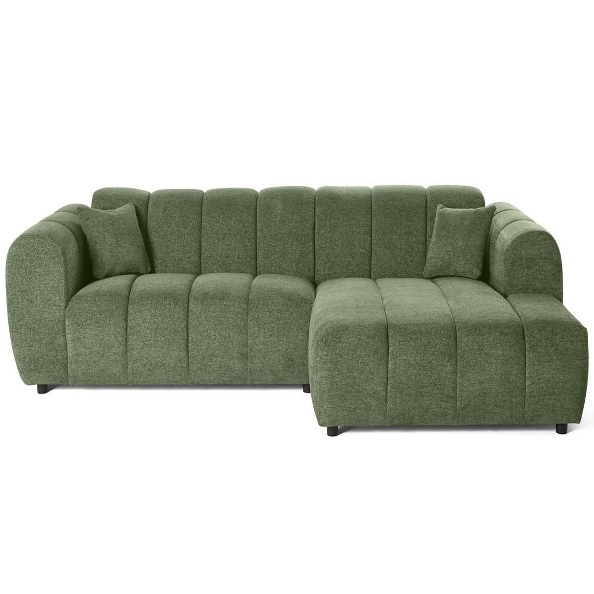 Voir la diapositive 1 : LISA DESIGN Curtis - canapé d'angle droit 4 places en tissu texturé
