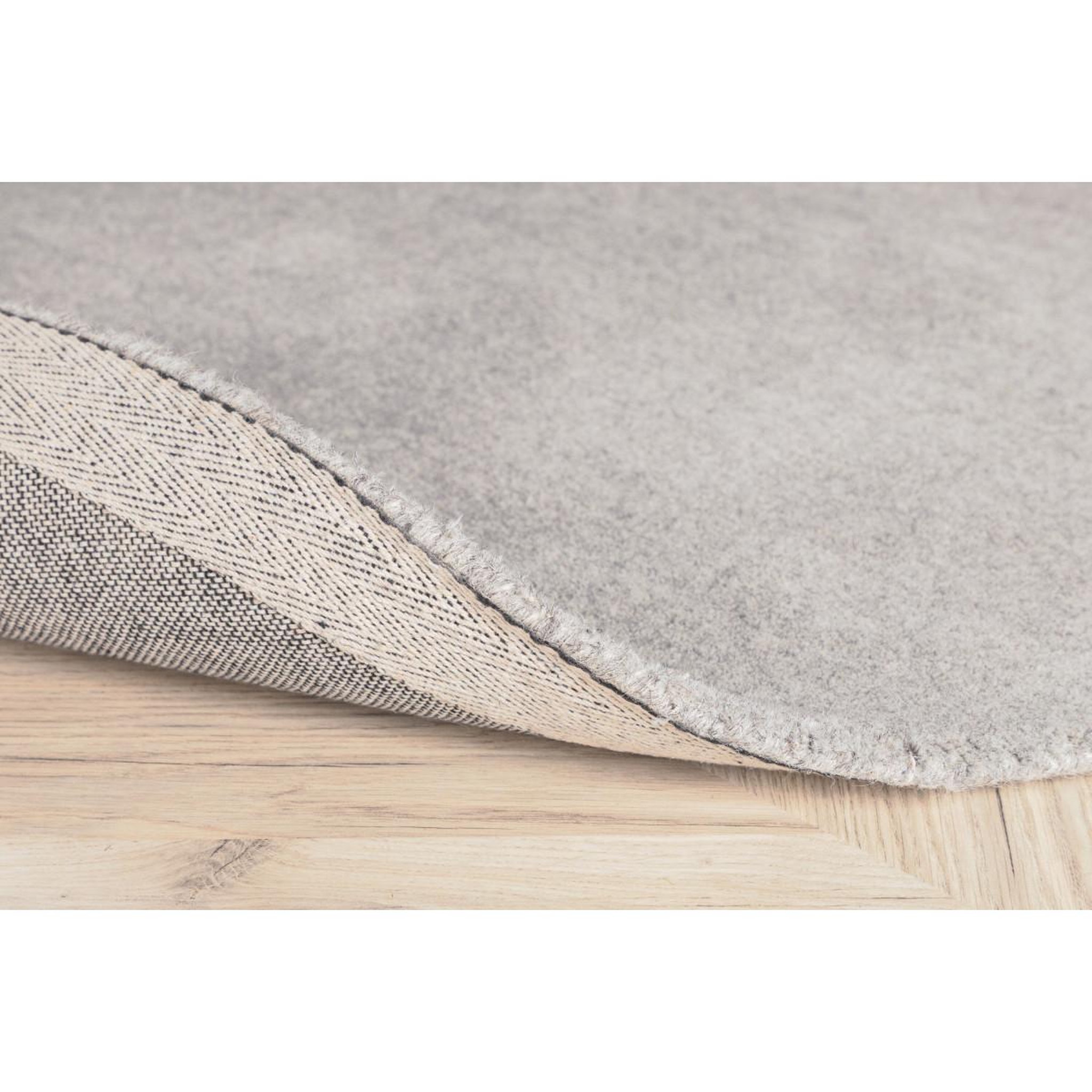 Voir la diapositive 5 : Paris Prix Tapis déco rond en laine  ulla  200cm gris clair