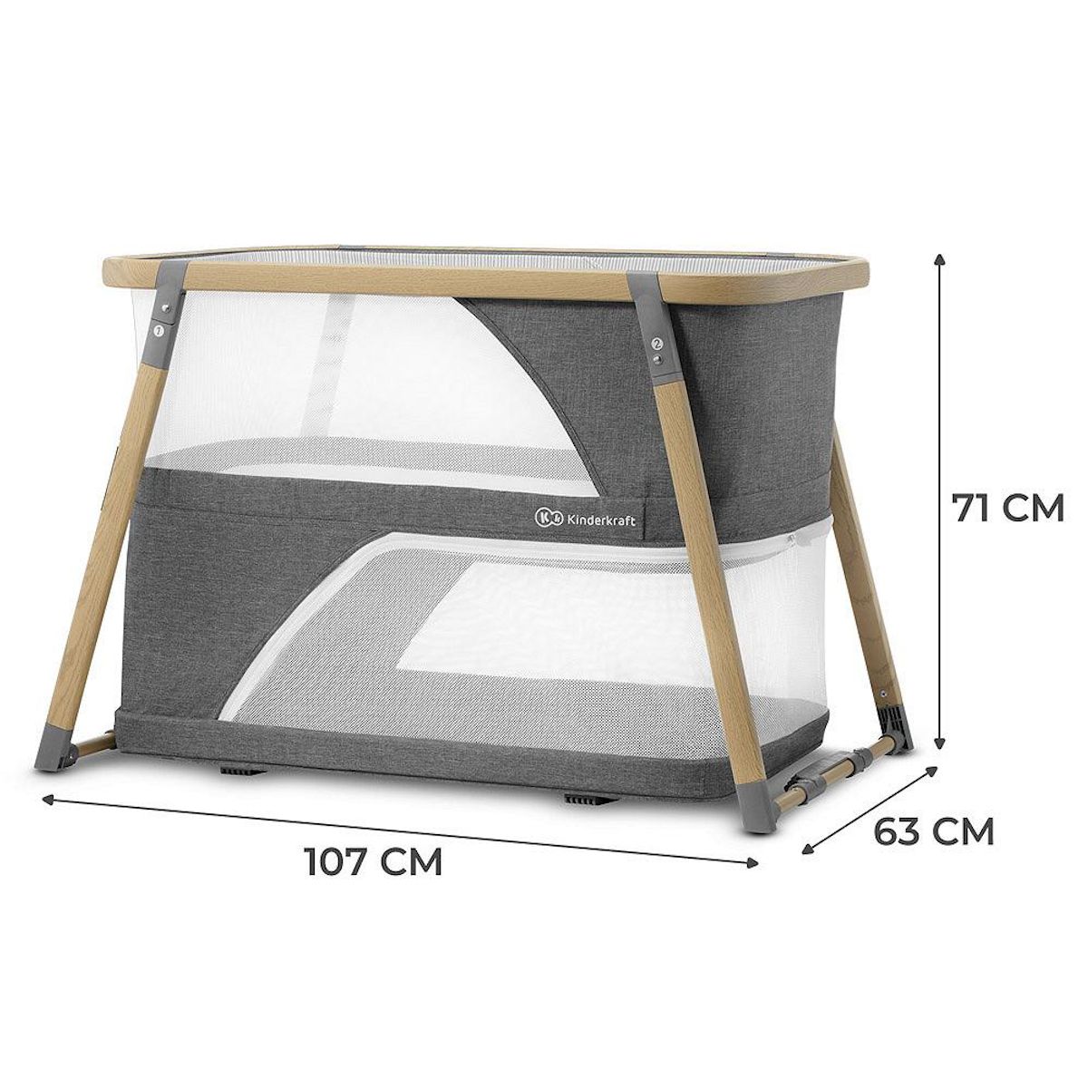 KINDERKRAFT Lit bebe sofi pratique et confortable