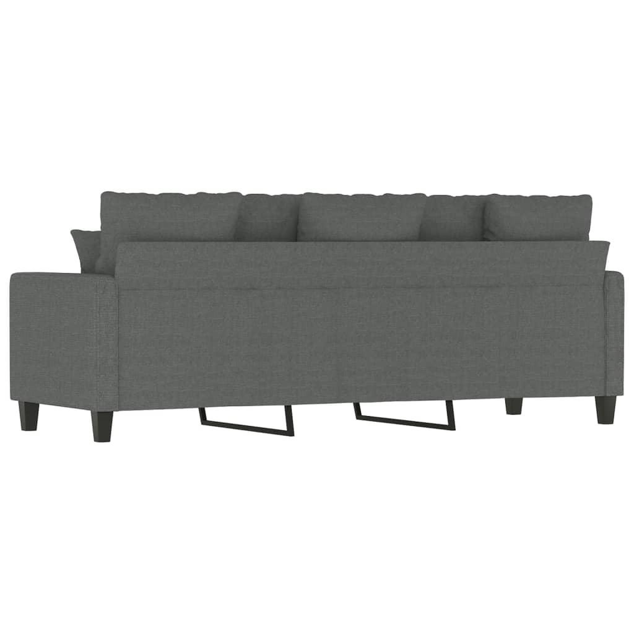 Voir la diapositive 5 : VIDAXL Canape a 3 places Gris fonce 180 cm Tissu