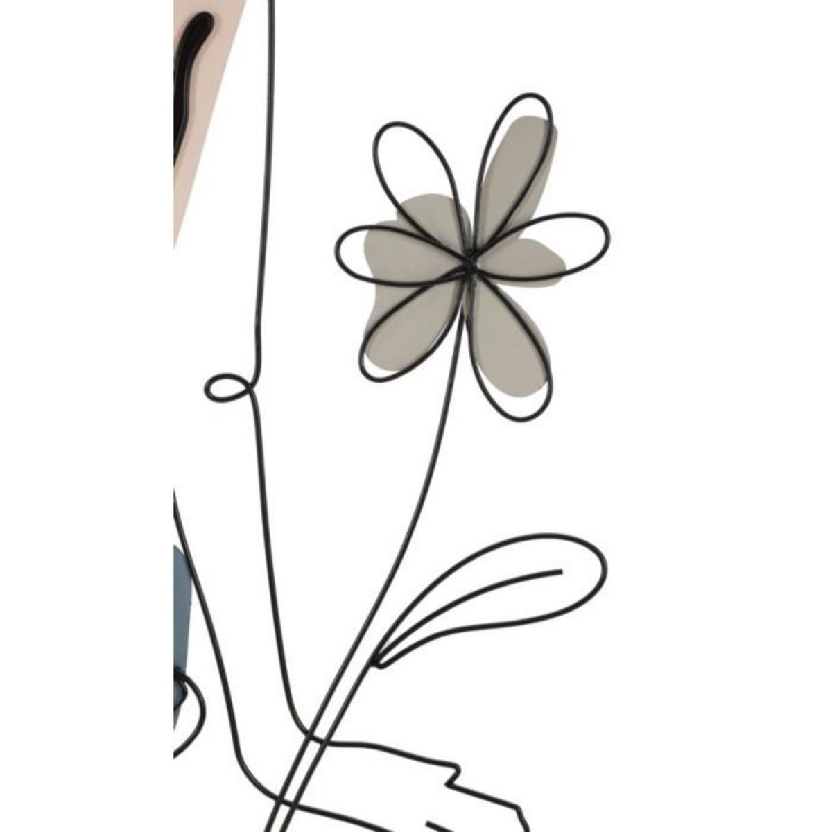 Paris Prix Décoration Murale en Métal  Lady Flower  90cm Multicolore