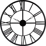 ATMOSPHERA Pendule Murale Métal  Vintage  70cm Noir