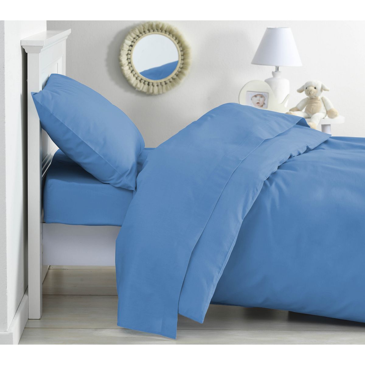 PTIT BASILE Lot de 2 taies d'oreiller bébé en coton bio 40 x 60 cm coloris unis 