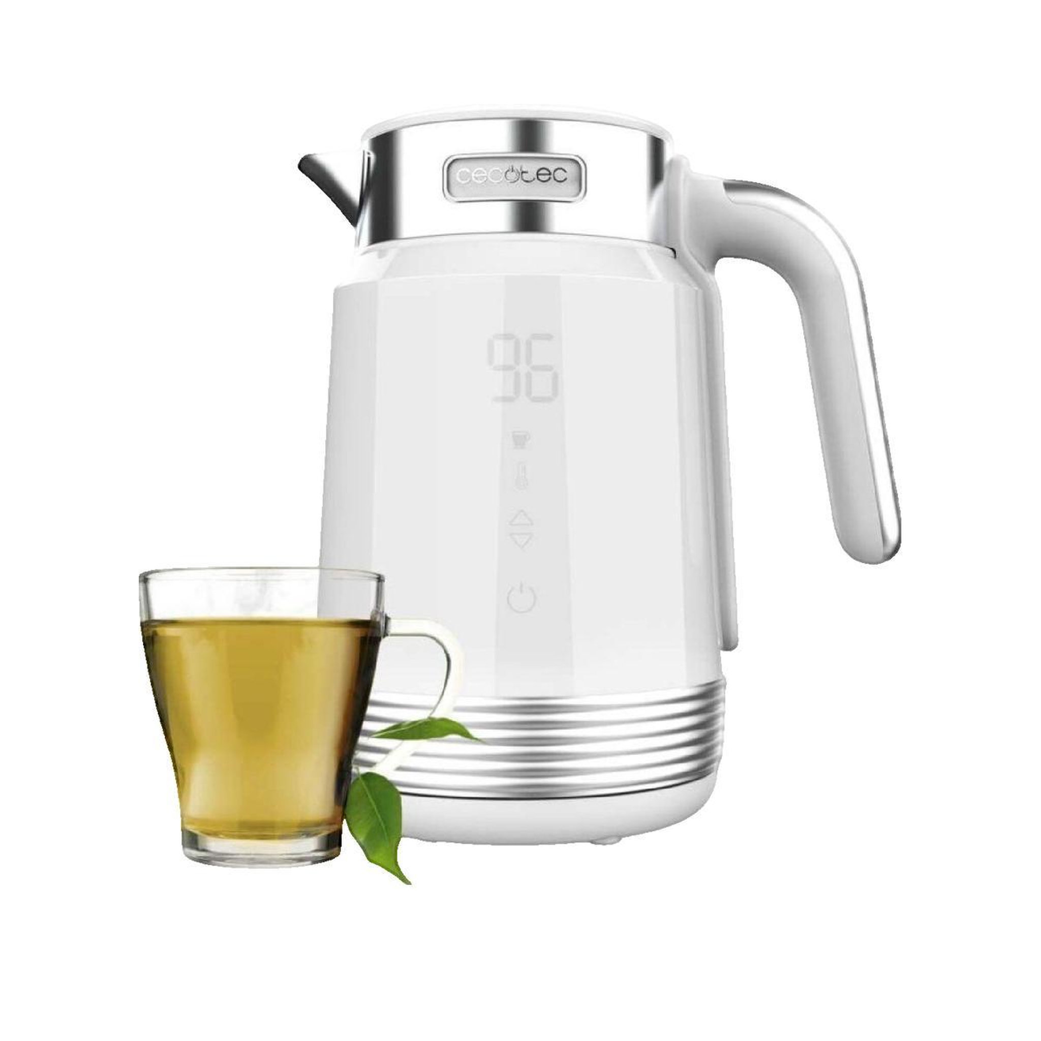 Voir la diapositive 1 : CECOTEC Bouilloire électrique Cecotec ThermoSense 600 Touch blanche 1,7 litre