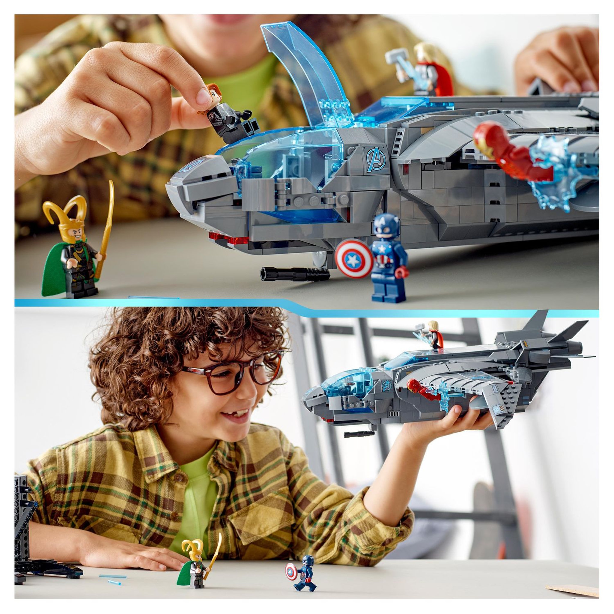 Voir la diapositive 8 : LEGO Marvel Super Heros 76248 Le Quinjet des Avengers, Jouet de Vaisseau Spatial avec Figurines, Infinity