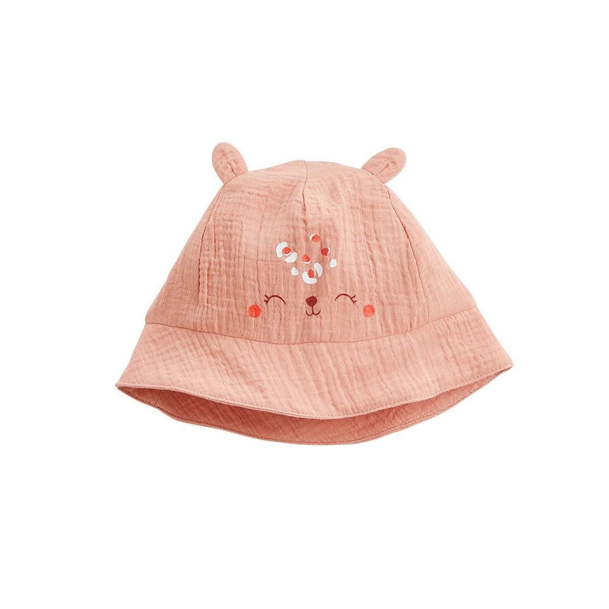 Petit Béguin Combishort bébé + chapeau en gaze de coton Mindanao