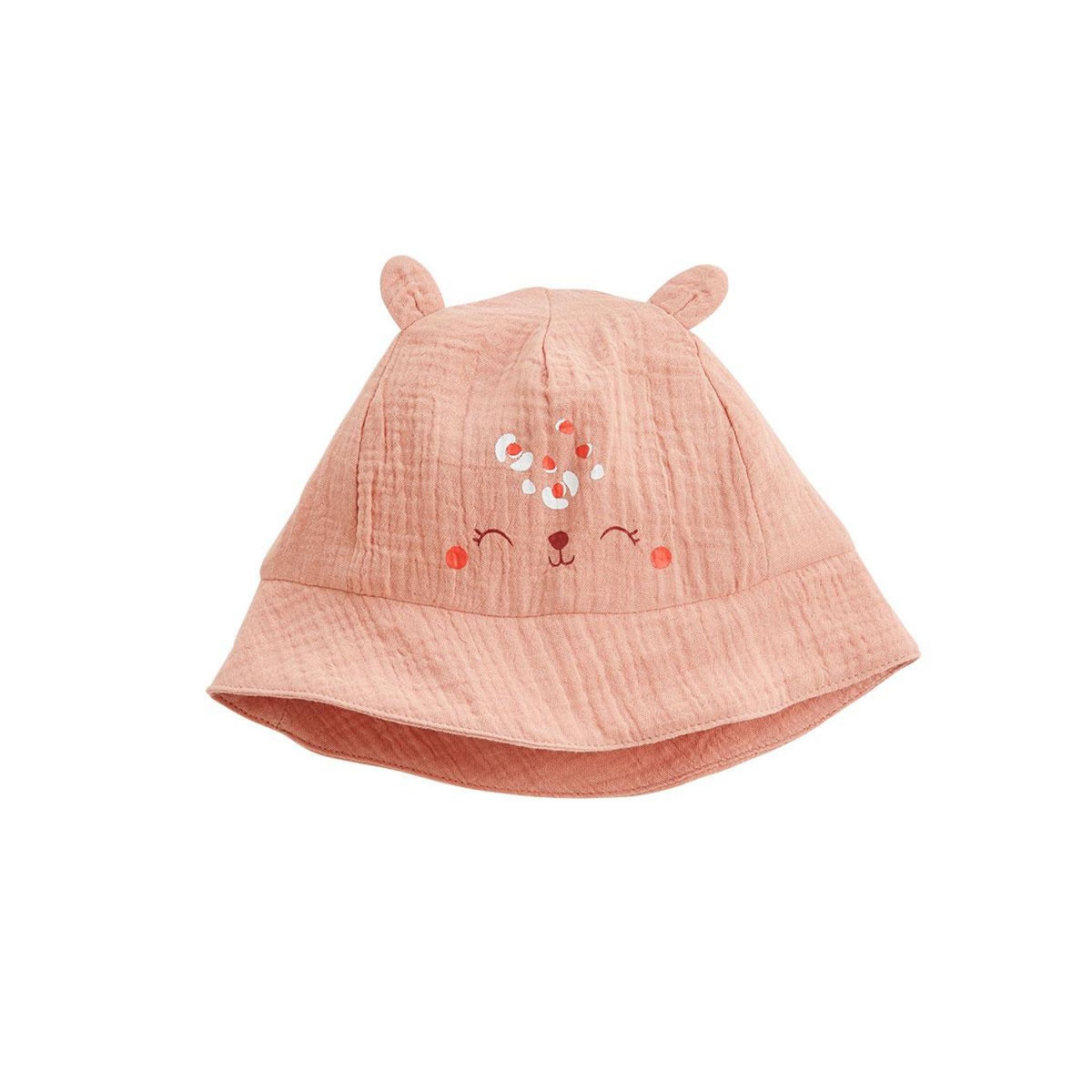 Petit Béguin Combishort bébé + chapeau en gaze de coton Mindanao