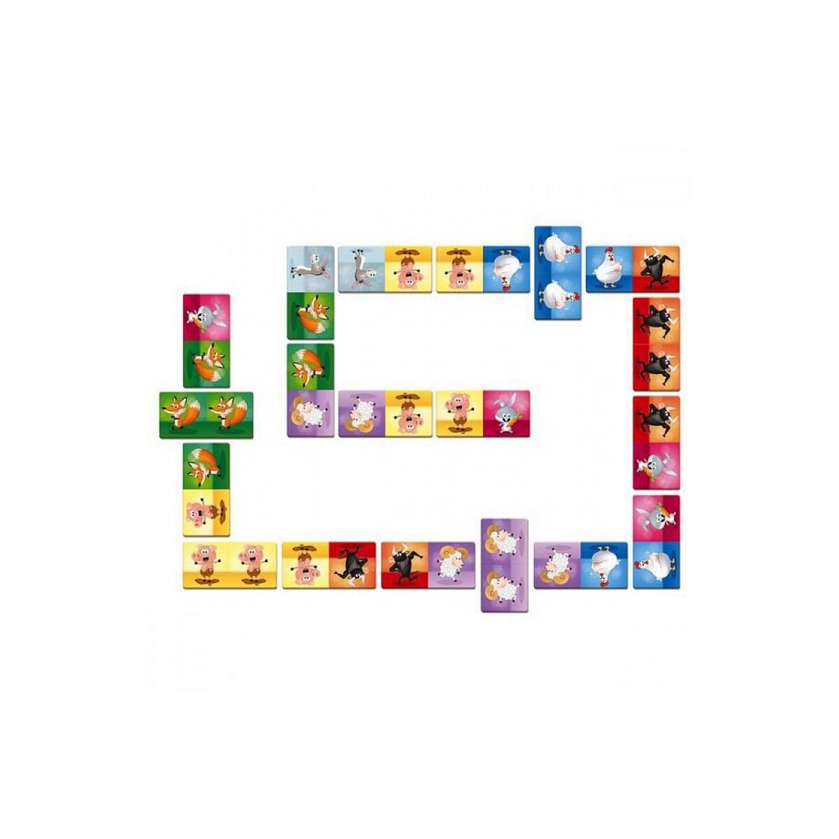 Juratoys-Janod Jeu de Dominos Rigolooo - Un Jeu Éducatif et Amusant pour Enfants à Partir de 3 Ans